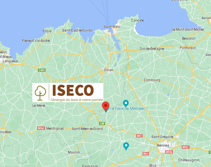 Plan localisation ISECO l'énergie du bois à votre portée