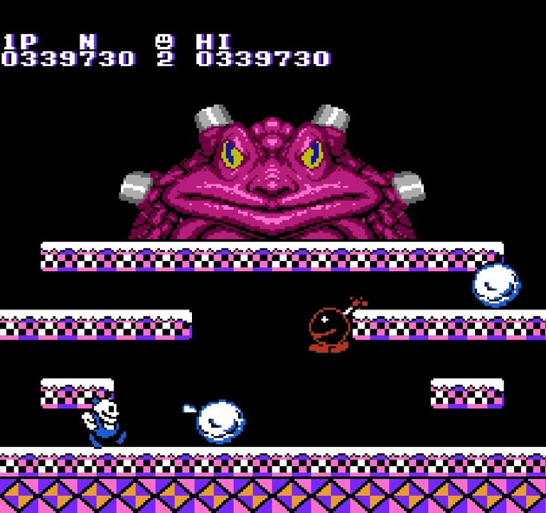 Snow Bros. NES Second Boss