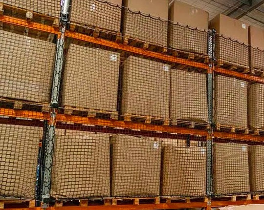 Pallet racking safety netting 