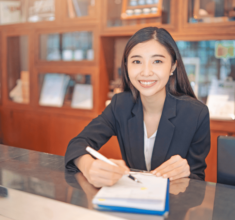 Professional lady nfl football jobs employee writing a cover letter