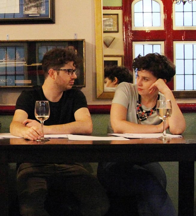 Members at an London Comedy Writers meeting