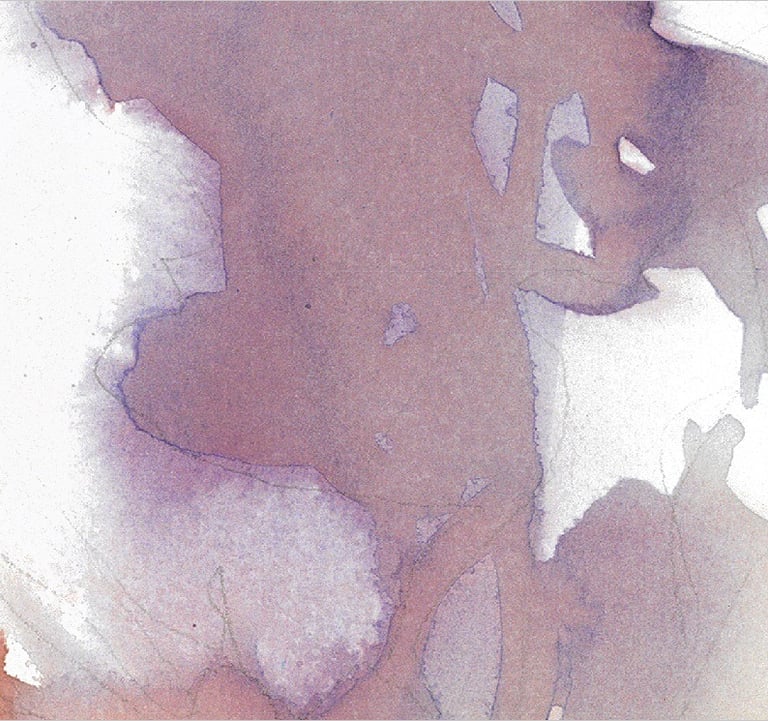 Yuge Kurt, fragment of watercolor painting in art gallery. Fashion. Earthy muted tones