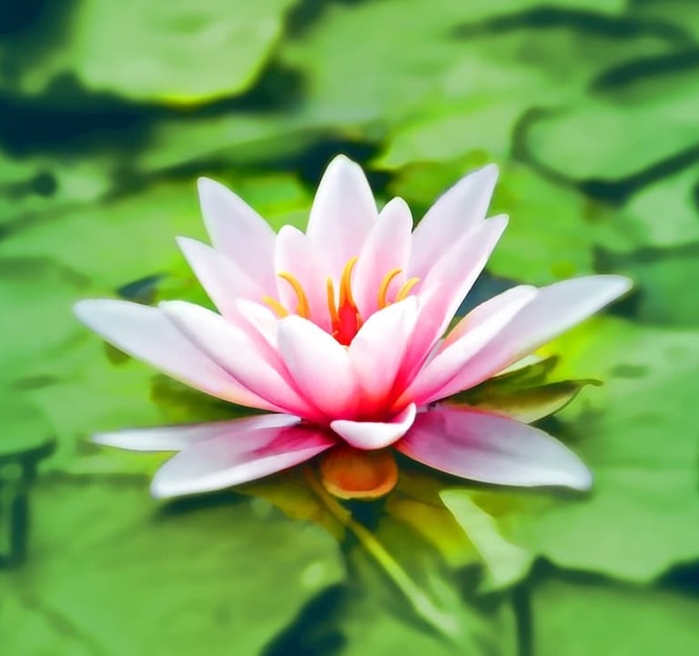 Fleur de nénuphar évoque le calme la méditation