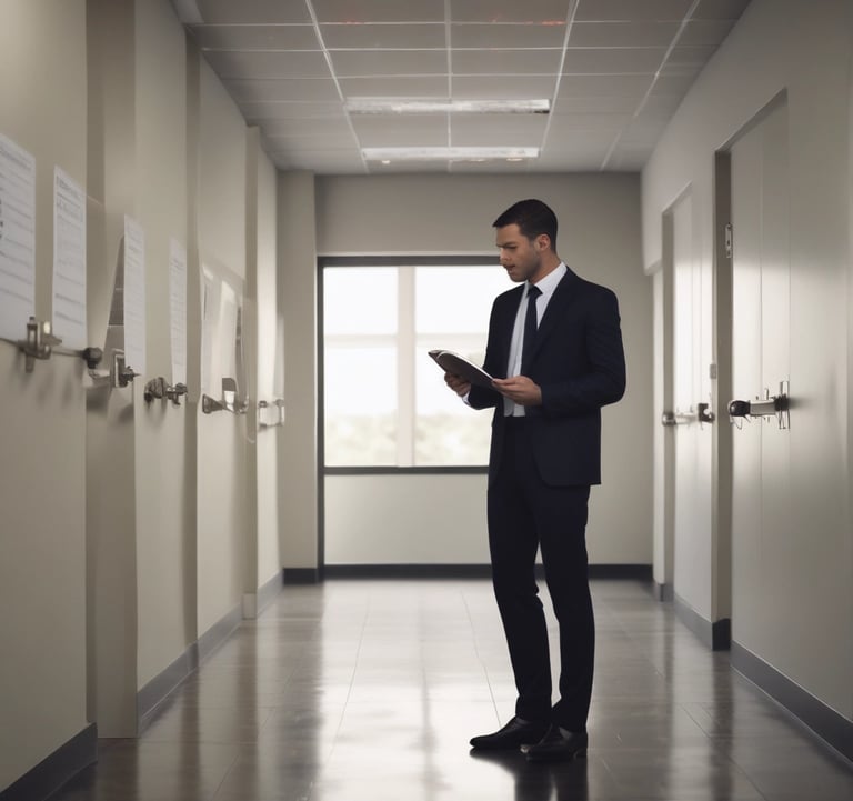 man in orange and white striped polo shirt beside woman in black and white floral dress