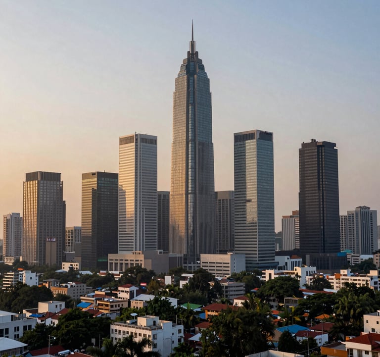 The modern skyline of Patna during sunset, highlighting the growth and professional landscape of the city.