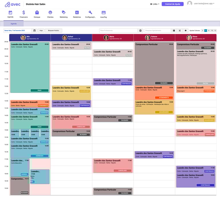 interface Avec para Desktops