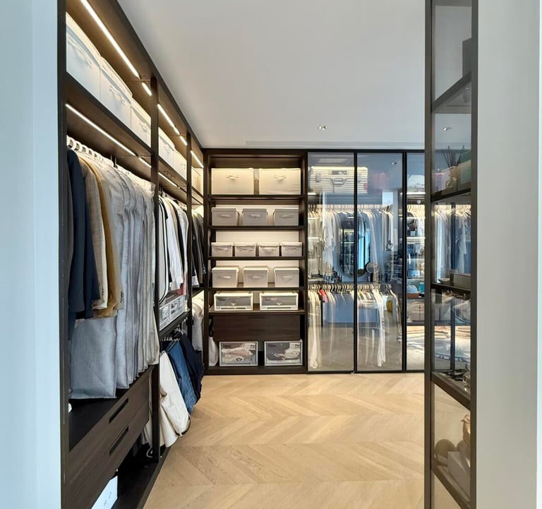 A modern built-in wardrobe design 
