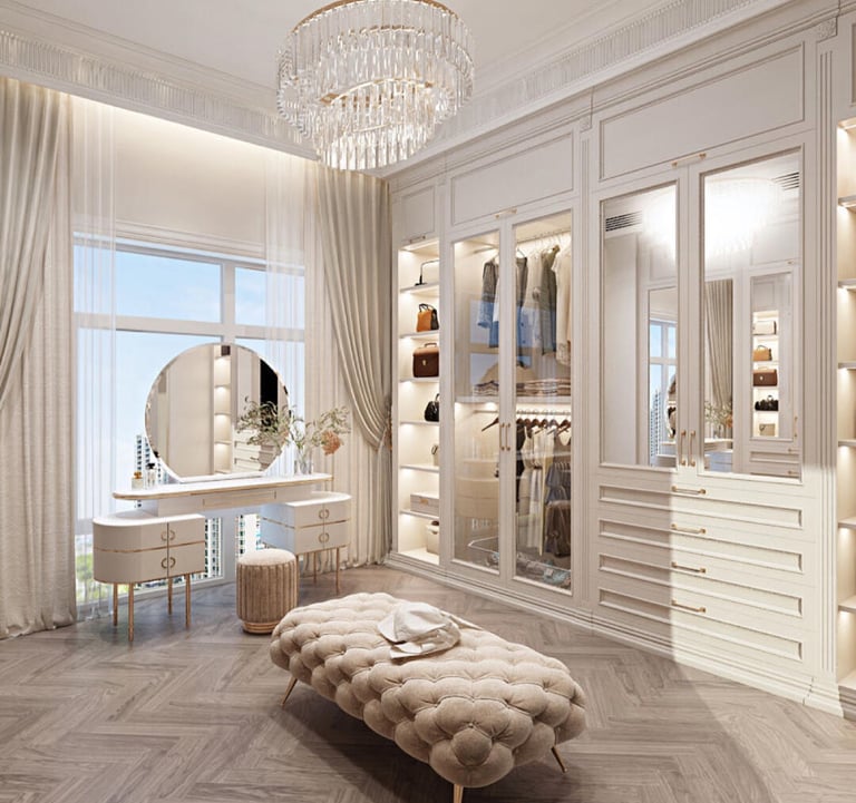 Champagne Château closet systems by SophieShop.