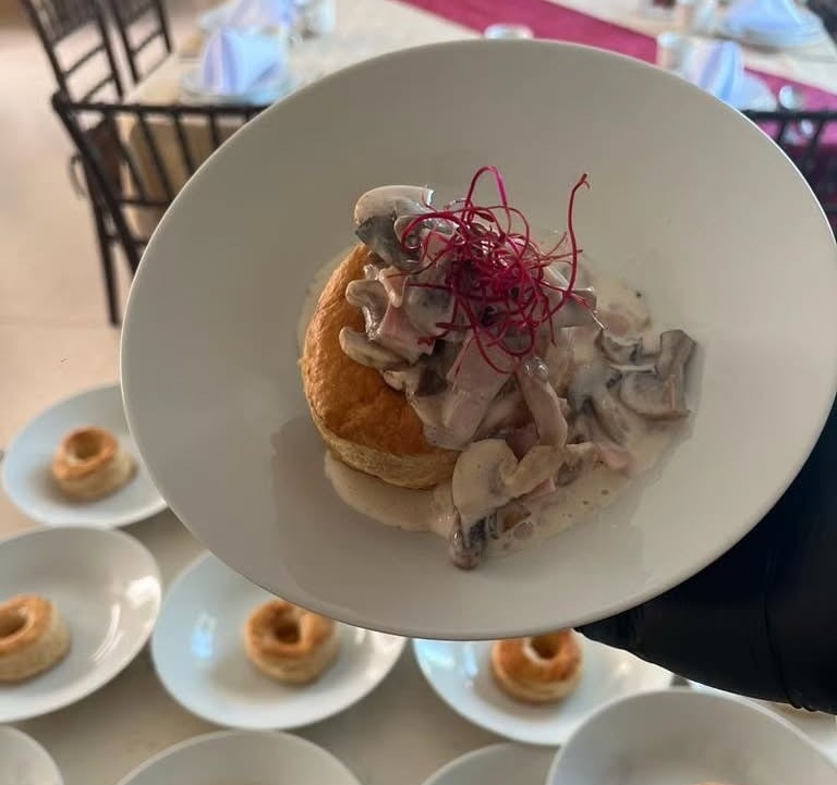 volován en salsa de champiñón