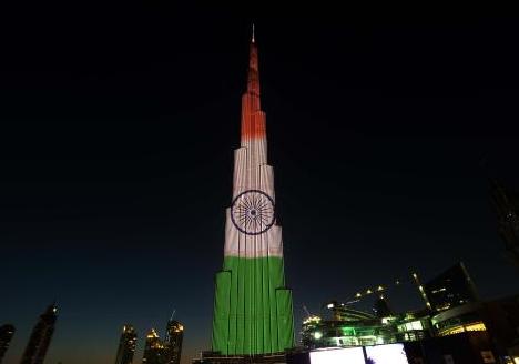 Burj Khalifa in Indian Flag Colour
