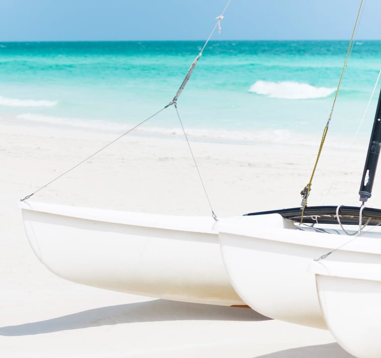 bateau sur une plage de l'île Maurice 