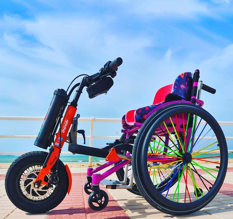 a wheelchair with electric mobility system