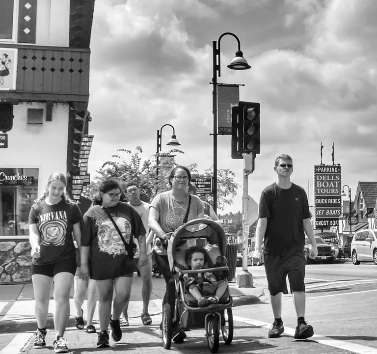 Broadway Street in Wisconsin Dells