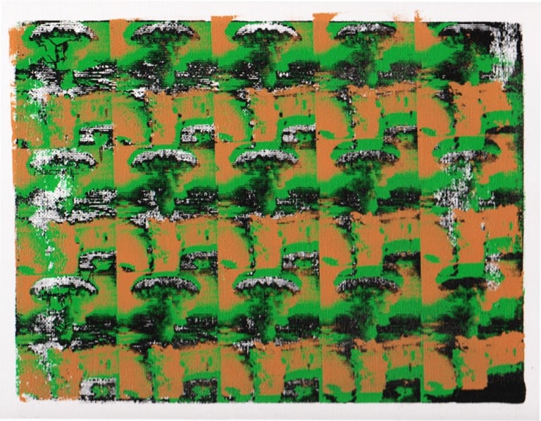 Numb Through Repetition, 2009, silkscreen print, 12x9"