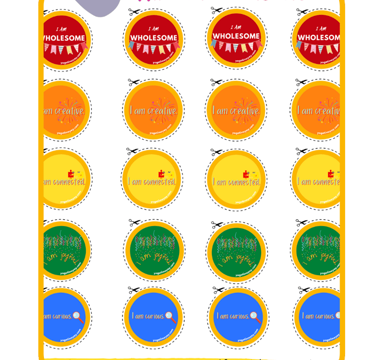 A cover of a sticker sheet.