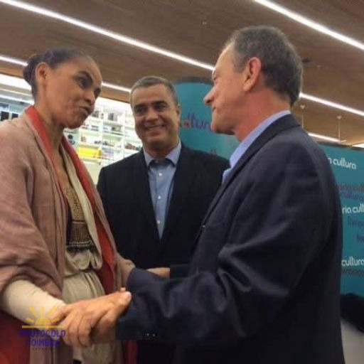 Marina Silva (exsenadora) y Walter Feldman en el evento.