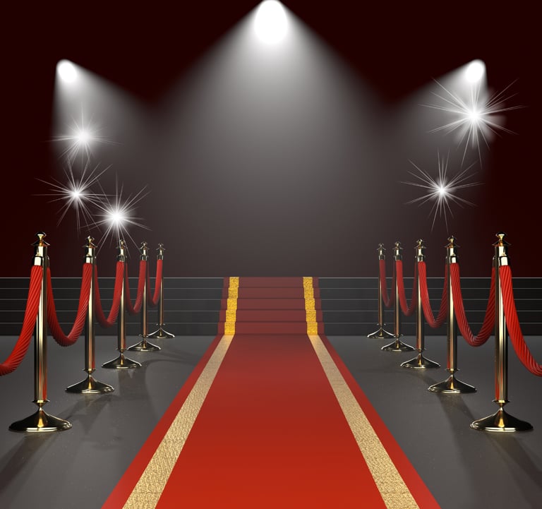 Red carpet photo symbolizing blockbuster screenplays engineered for global cinematic release