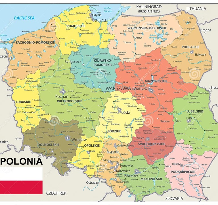 Mapa de Polonia