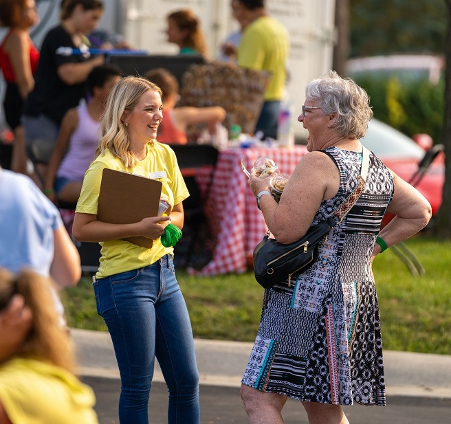 VanVleet Appreciation Day Photo, People Laughing.