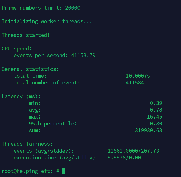 sysbench output with boost