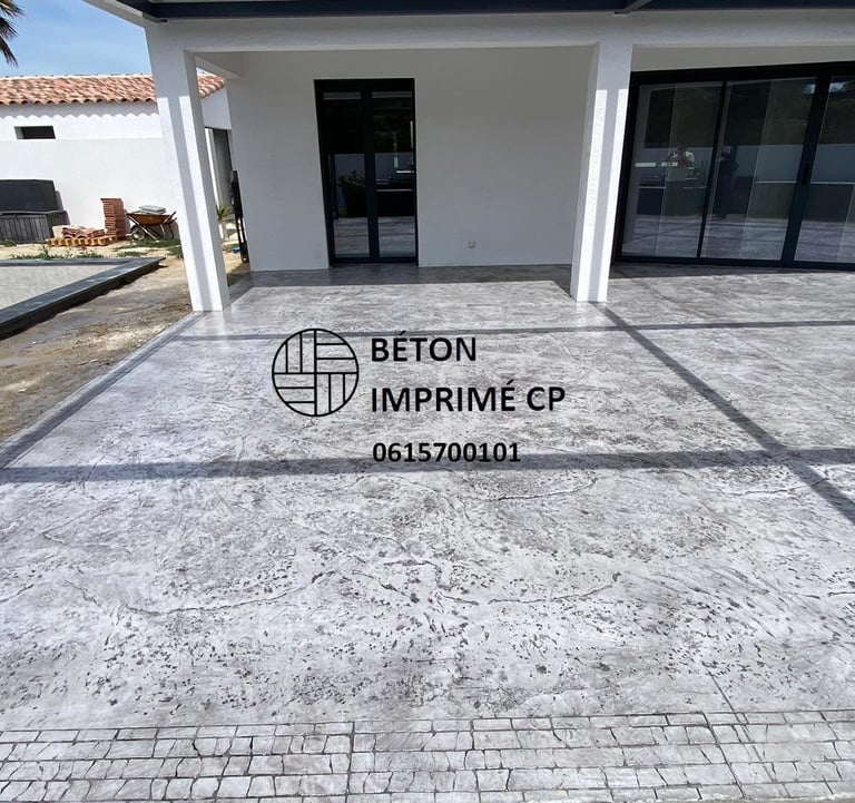 Béton imprimé: beton décoratif personnalisable qui vous permet de créer des sols extérieurs