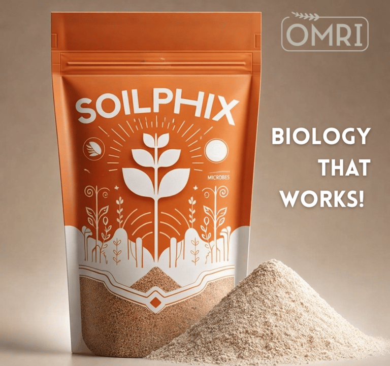 A bag of SoilPhix Microbes