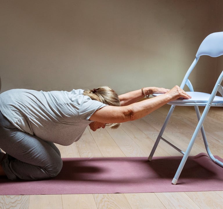 yoga avec chaise yogathérapie