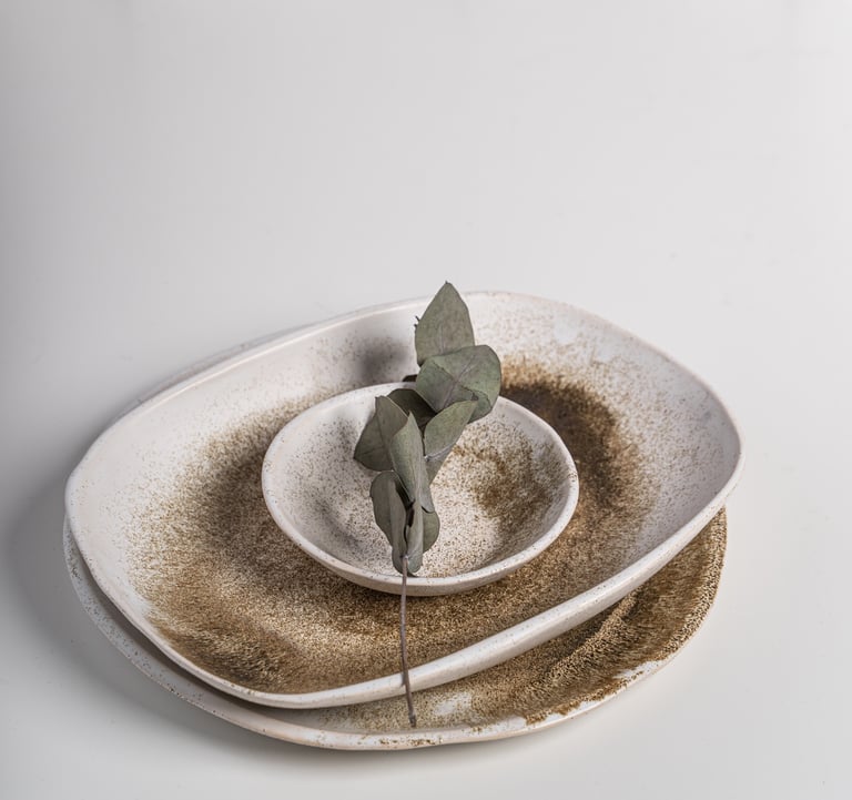 Hand made ceramic plate