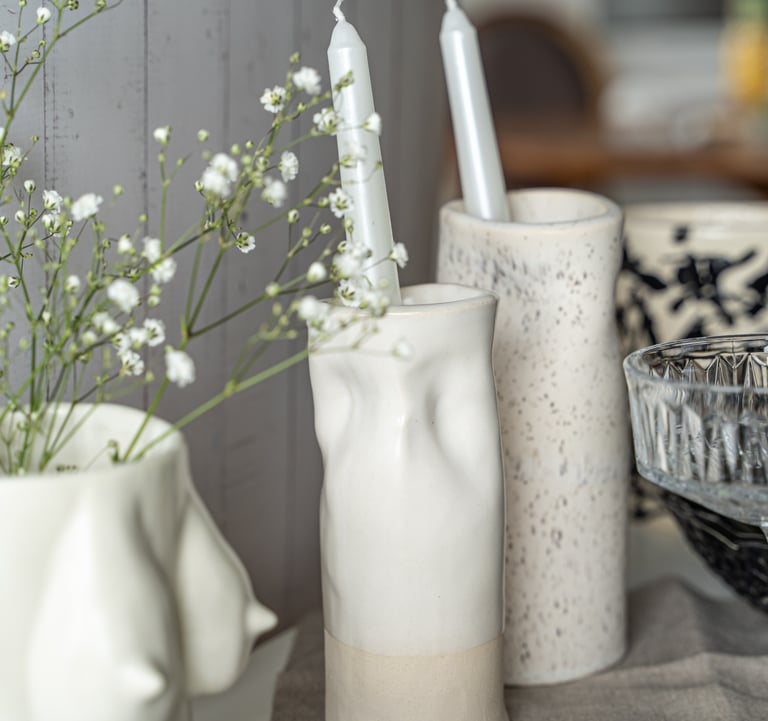 Ceramic modern candle holders