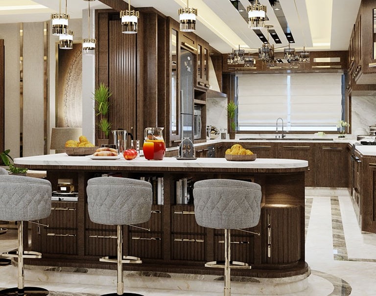 شاهد توظيف مميز وتصميم رائع للمطبخ