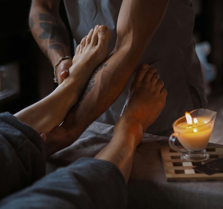 Massagem com velas quentes