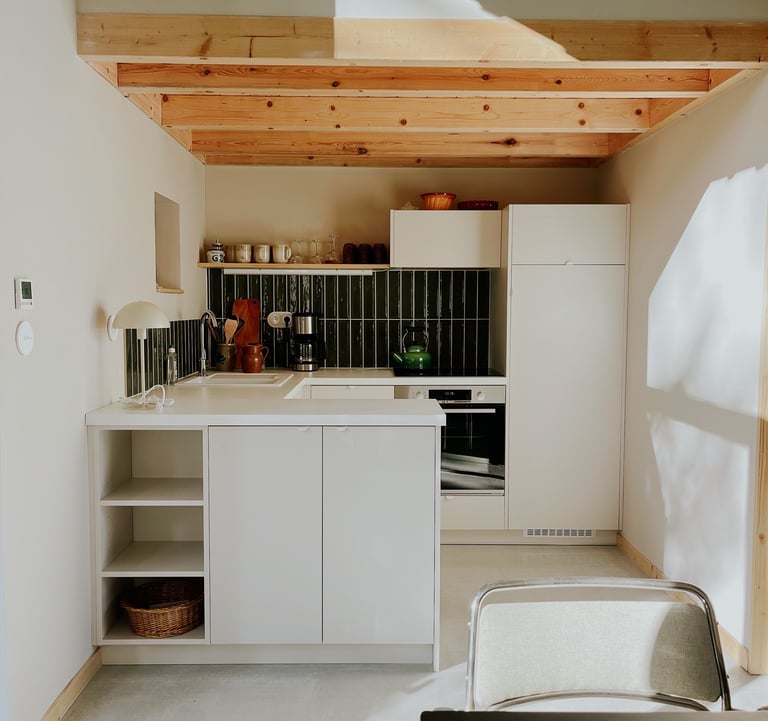 cuisine beige et bois gite Obernai