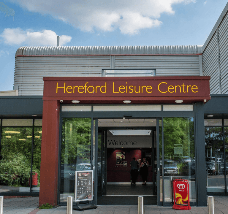 Hereford Leisure Centre entrance