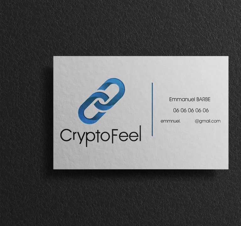 Logo CryptoFeel sur carte de visite