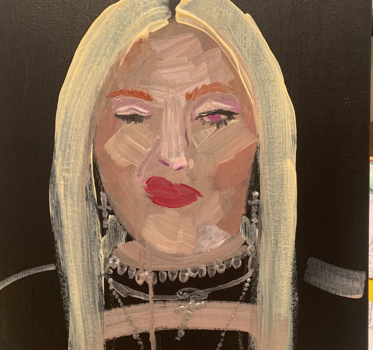 Icons - Her Madgesty - acrylic on canvas - 16 x 22"