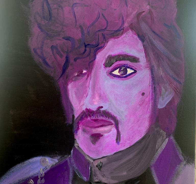 Icons - Purple Prince - acrylic on canvas - 16 x 22"