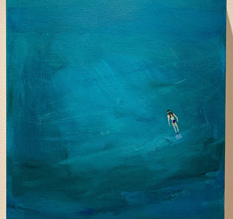 Into the blue I - acrylic on canvas - 16 x 22"