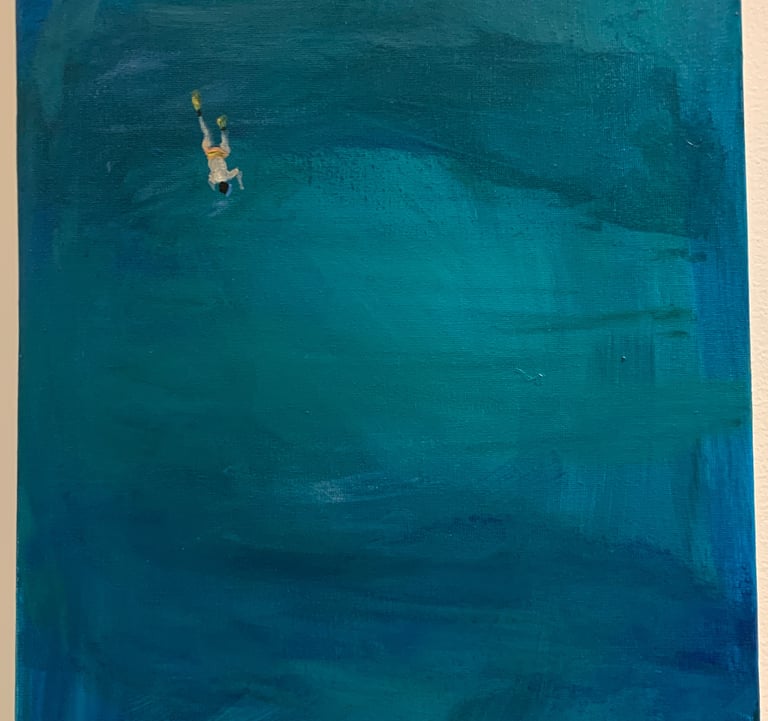Into the blue III - acrylic on canvas - 16 x 22"