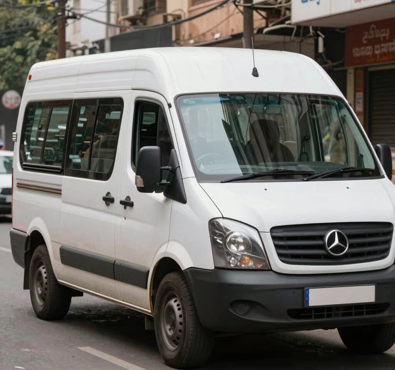 Professional photography of a delivery van being loaded in an Indian urban setting, sharp focus, clean composition, emphasizing fast-paced e-commerce delivery.