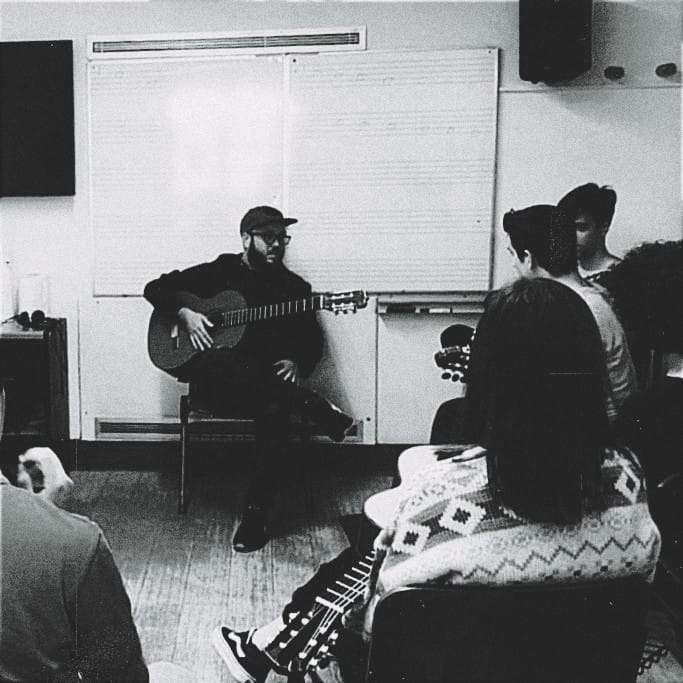 clase de guitarra, guitar lesson, conservatorio