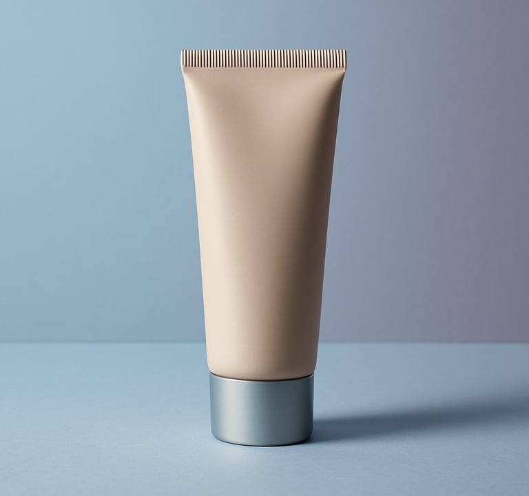 A high-end commercial product shot on a minimalist background. The lighting is crisp and professional, using light blue and muted purple accents to create a sophisticated, modern aesthetic suitable for a creative agency.