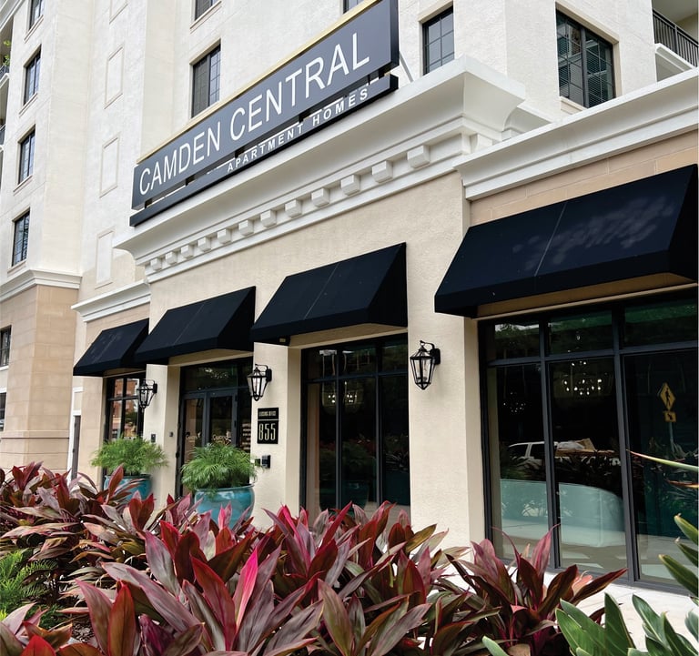 Apartment entry sign