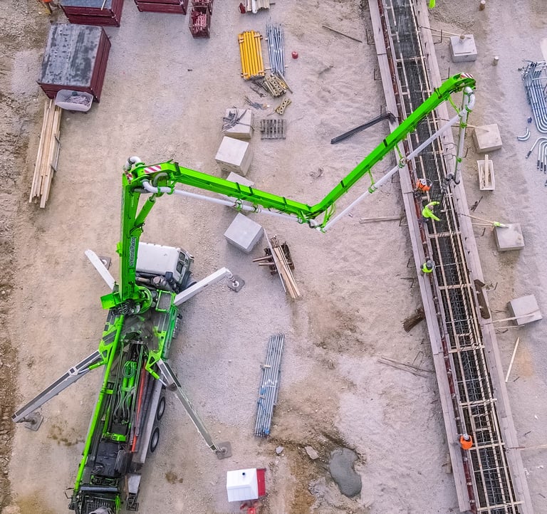 a crane is being used to lift a crane