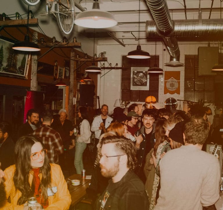 People attending an event at The Prairie Emporium event space in Calgary