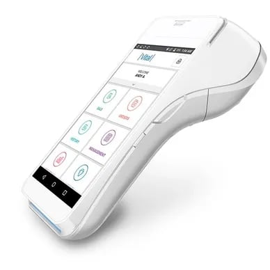 Vital Plus: intuitive 5" touch-screen interface, acceptc swipe, chip or contactless payments