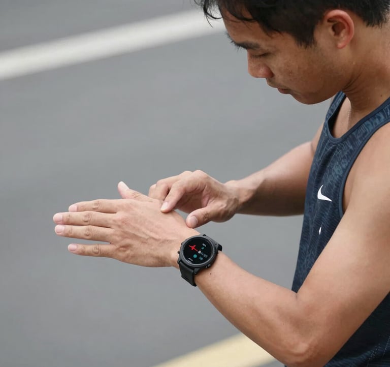 generate image of garmin or watch with harte rate