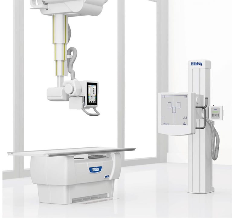 a medical X-Ray DR device with a monitor
