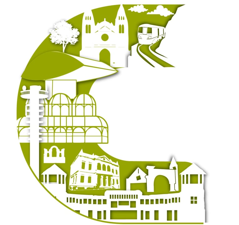 desenho de pontos turisticos de Curitiba