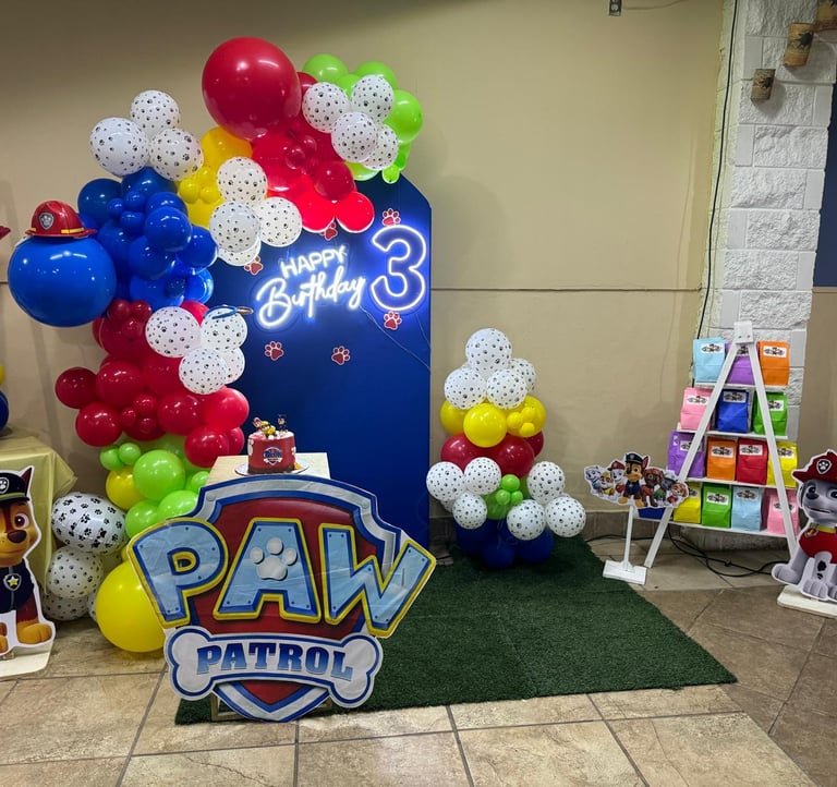 Guirnalda de globos cumpleaños niños