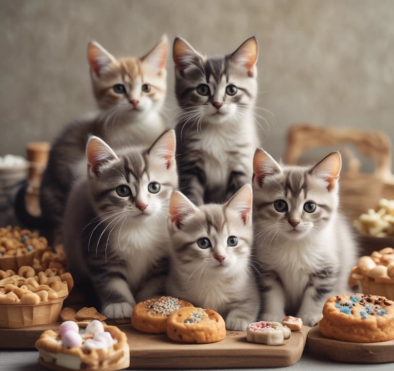 Kittens and cats